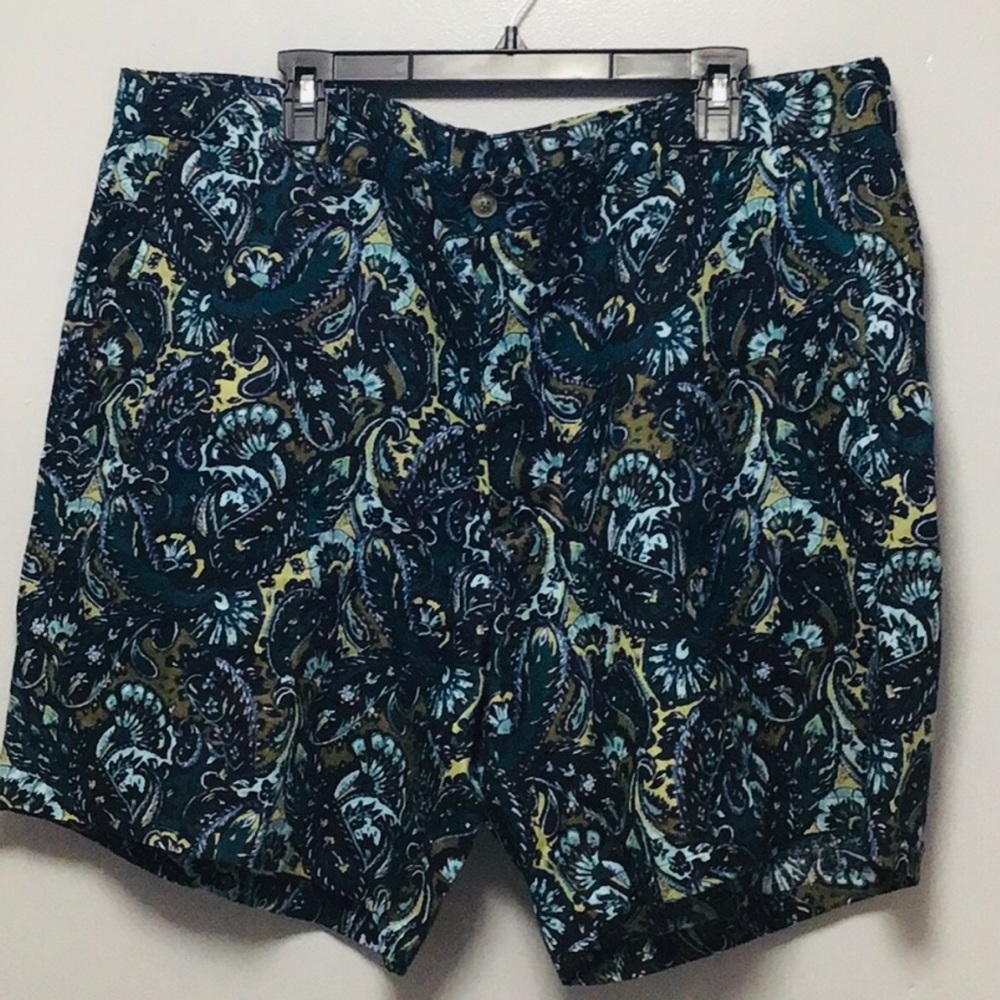 Tasso Elba mens blue linen shorts size 42 in waist new condition.